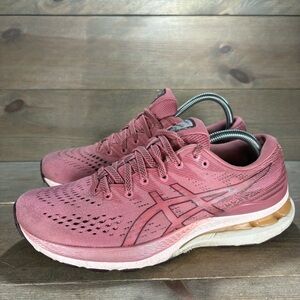 asics gel kayano 28 womens size 8.5 shoes pink athletic running sneakers